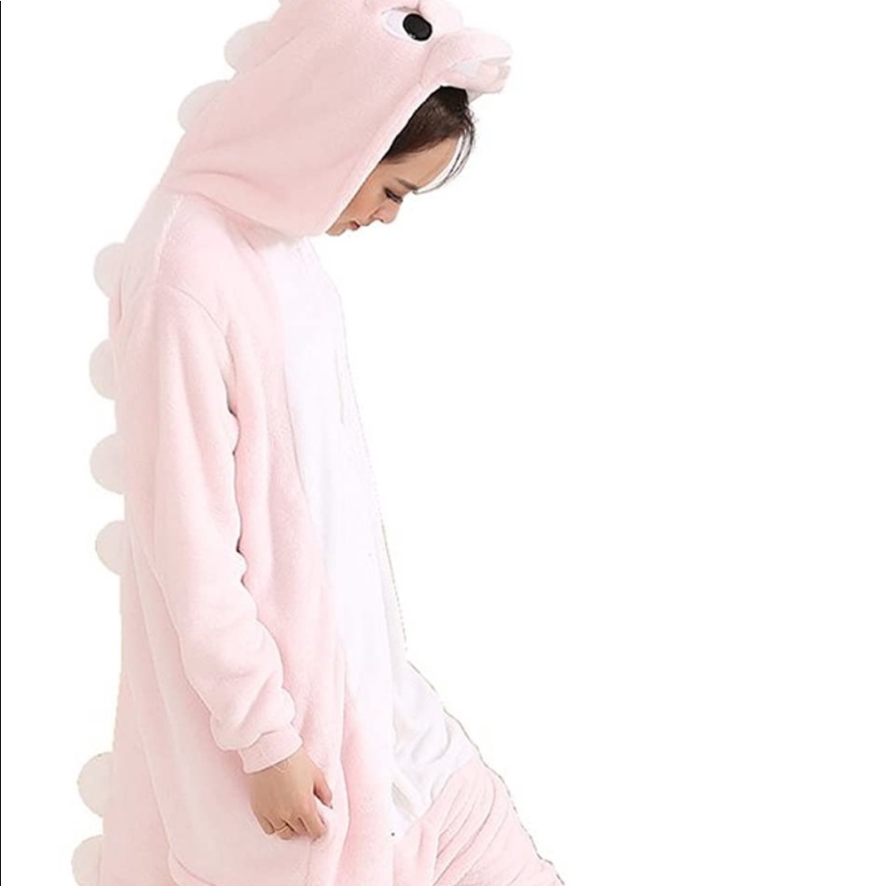 adult pink dinosaur onesies